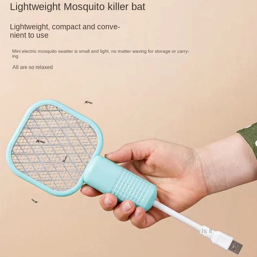 Mini USB Electric Mosquito Racket, Mosquito Swatter UV Light Sharp Sparking Racket